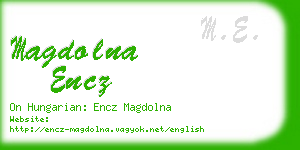 magdolna encz business card